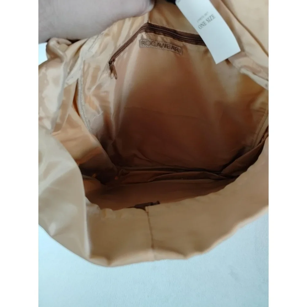 Rocawear Beige 16in Backpack Soft Case‎ Adjustable Straps Unisex Daypack Bag